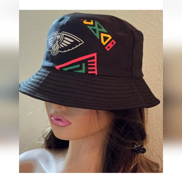 New Orleans Pelicans NBA Black Reversible Bucket Hat Sprite 2-in-1 Hat Pre-owned - Picture 3 of 14